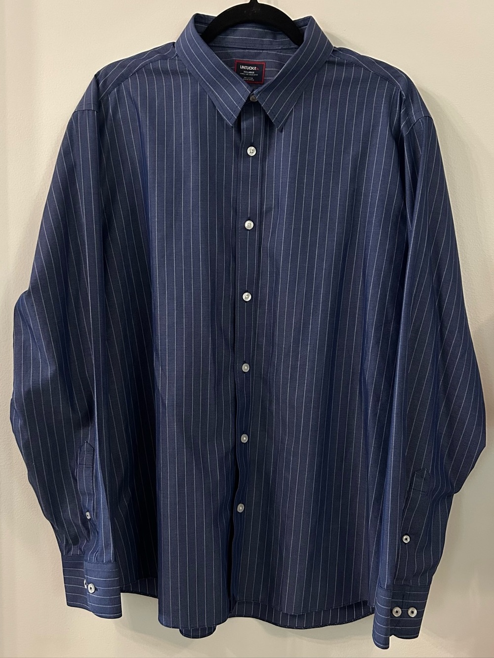 UNTUCKit Men’s Gifford Striped Long Sleeve Button Down Shirt XXL Quiet Luxury